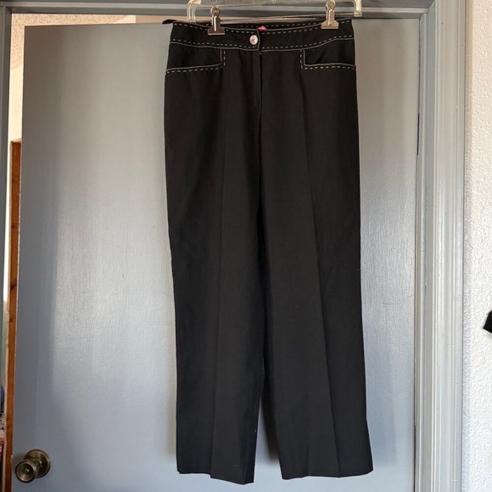 Apriori Lightweight Cotton Blend Women's Black Cropped Pants sz 8 Straight Leg